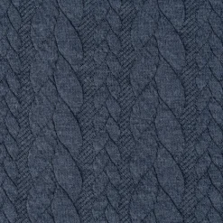Bekleidungsstoff Cably Zopfmuster Strickstoff Meterware einfarbig anthrazit 1,50m Breite