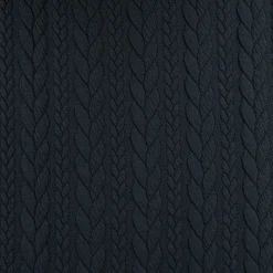Bekleidungsstoff Cably Zopfmuster Strickstoff Meterware einfarbig schwarz 1,50m Breite