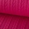 Bekleidungsstoff Cably Zopfmuster Strickstoff Meterware einfarbig pink 1,50m Breite
