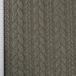 Bekleidungsstoff Cably Zopfmuster Meterware einfarbig grün 1,50m Breite