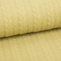 Bekleidungsstoff Cably Zopfmuster einfarbig grün 1,4m Breite