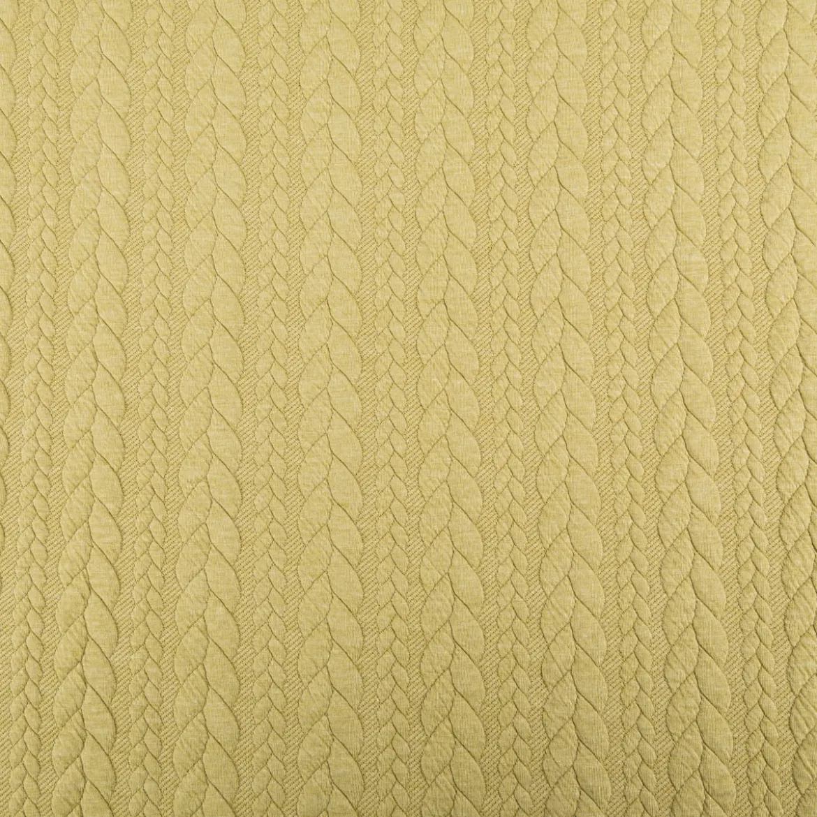 Bekleidungsstoff Cably Zopfmuster einfarbig grün 1,4m Breite