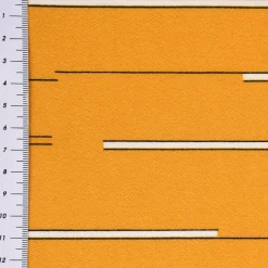 Bekleidungsstoff Chiffon Streifen gelb weiß schwarz 1,45m Breite