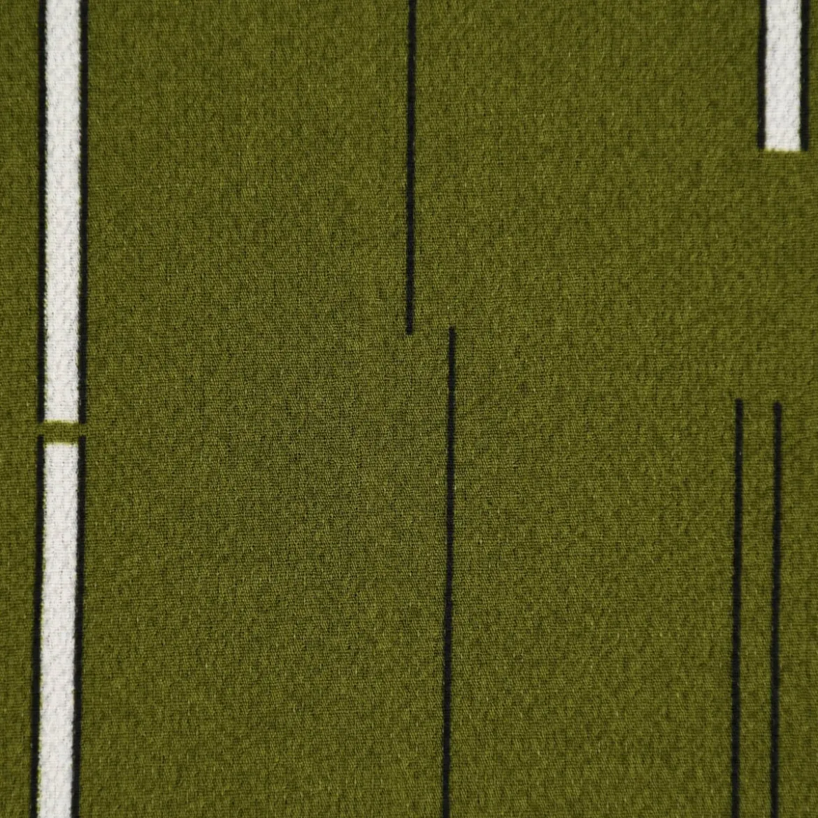 Bekleidungsstoff Chiffon Streifen khaki grün weiß schwarz 1,45m Breite
