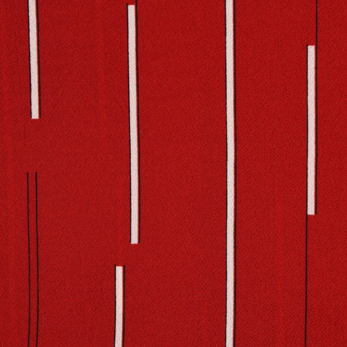 Bekleidungsstoff Chiffon Streifen rot weiß schwarz 1,45m Breite
