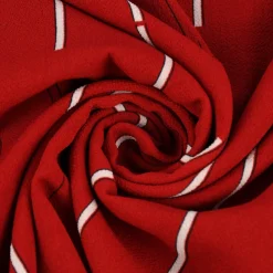 Bekleidungsstoff Chiffon Streifen rot weiß schwarz 1,45m Breite