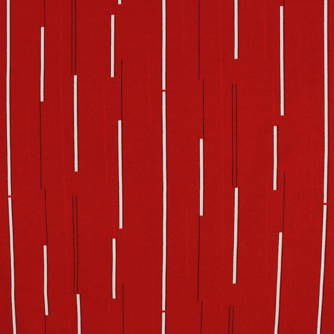 Bekleidungsstoff Chiffon Streifen rot weiß schwarz 1,45m Breite