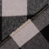 Bekleidungsstoff Flanell-Art Holzfäller Karo angeraut hellgrau schwarz 1,5m Breite