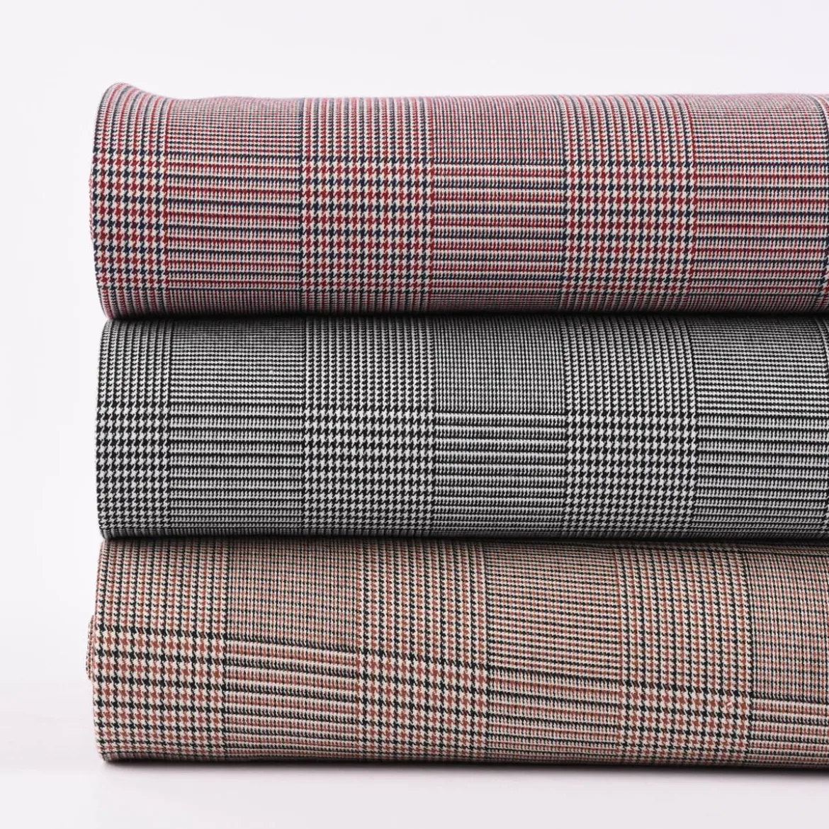 Bekleidungsstoff Hosenstoff Prince de Galles Karo schwarz weiß 1,40m Breite