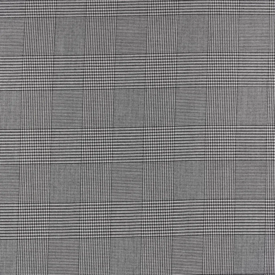 Bekleidungsstoff Hosenstoff Prince de Galles Karo schwarz weiß 1,40m Breite