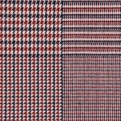 Bekleidungsstoff Hosenstoff Prince de Galles Karo rot blau 1,40m Breite