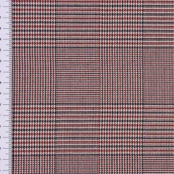 Bekleidungsstoff Hosenstoff Prince de Galles Karo rot blau 1,40m Breite