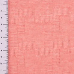 Bekleidungsstoff Jacquard Sweat Relief geometrisch pink meliert 1,55m Breite