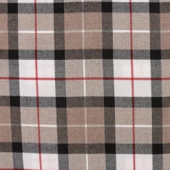 Bekleidungsstoff Karostoff Schottenkaro kariert braun weiß rot schwarz 1,45m Breite