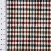 Bekleidungsstoff Karostoff Schottenkaro kariert klein creme petrol dunkelrot 1,45m Breite