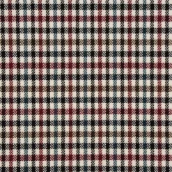 Bekleidungsstoff Karostoff Schottenkaro kariert klein creme petrol dunkelrot 1,45m Breite