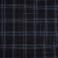 Bekleidungsstoff Karostoff Schottenkaro kariert dunkelblau blau braun 1,45m Breite