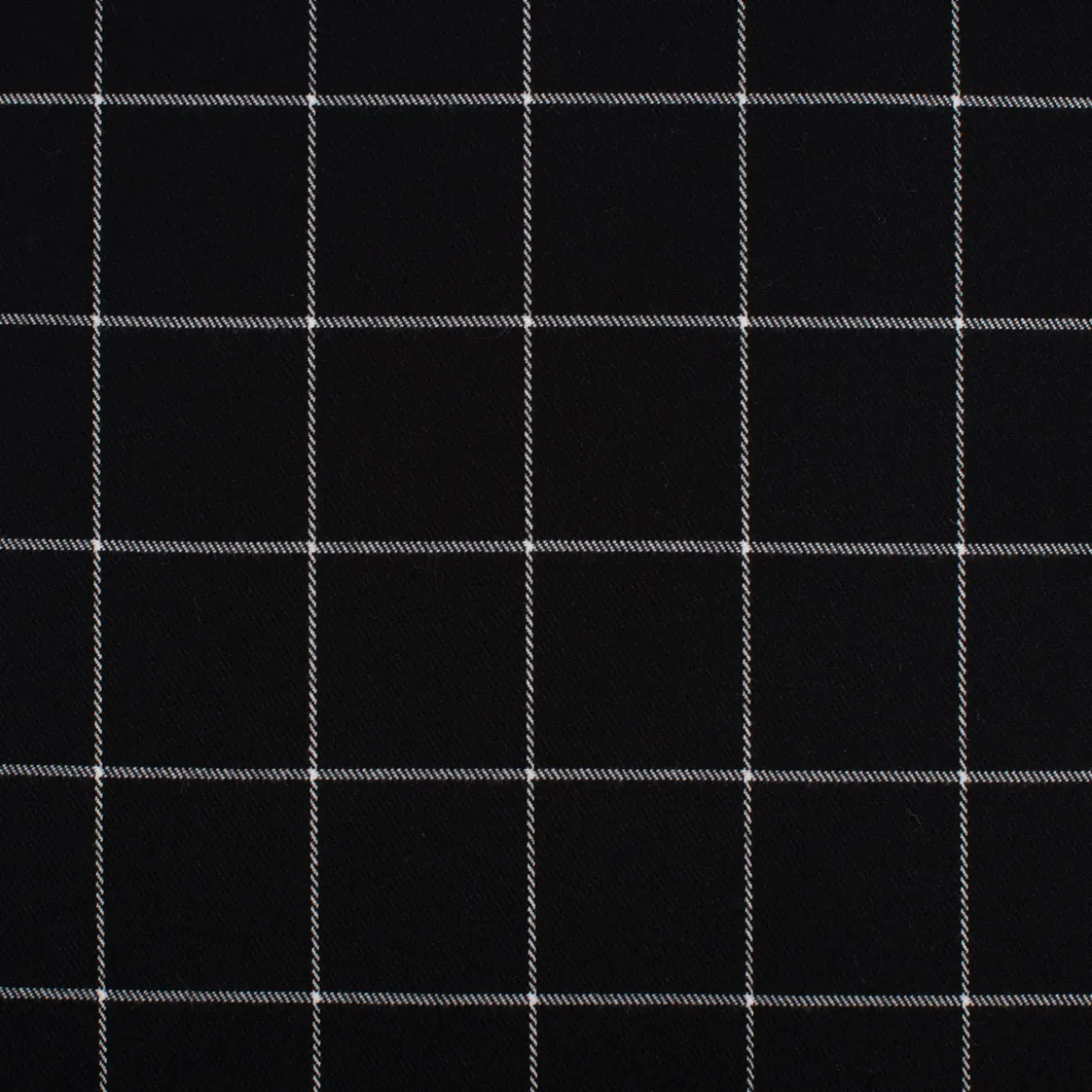 Bekleidungsstoff Karostoff Gitter Vierecke schwarz weiß 1,45m Breite