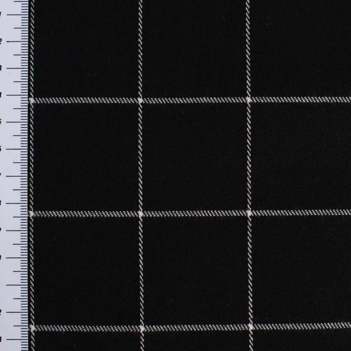Bekleidungsstoff Karostoff Gitter Vierecke schwarz weiß 1,45m Breite