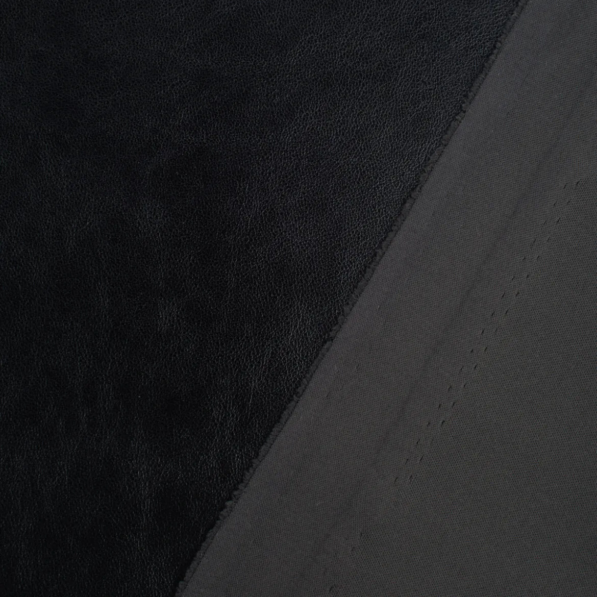 Bekleidungsstoff Kunstleder Lederimitat einfarbig schwarz 1,4m Breite