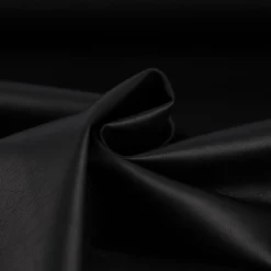 Bekleidungsstoff Kunstleder Lederimitat schwarz matt 1,4m Breite
