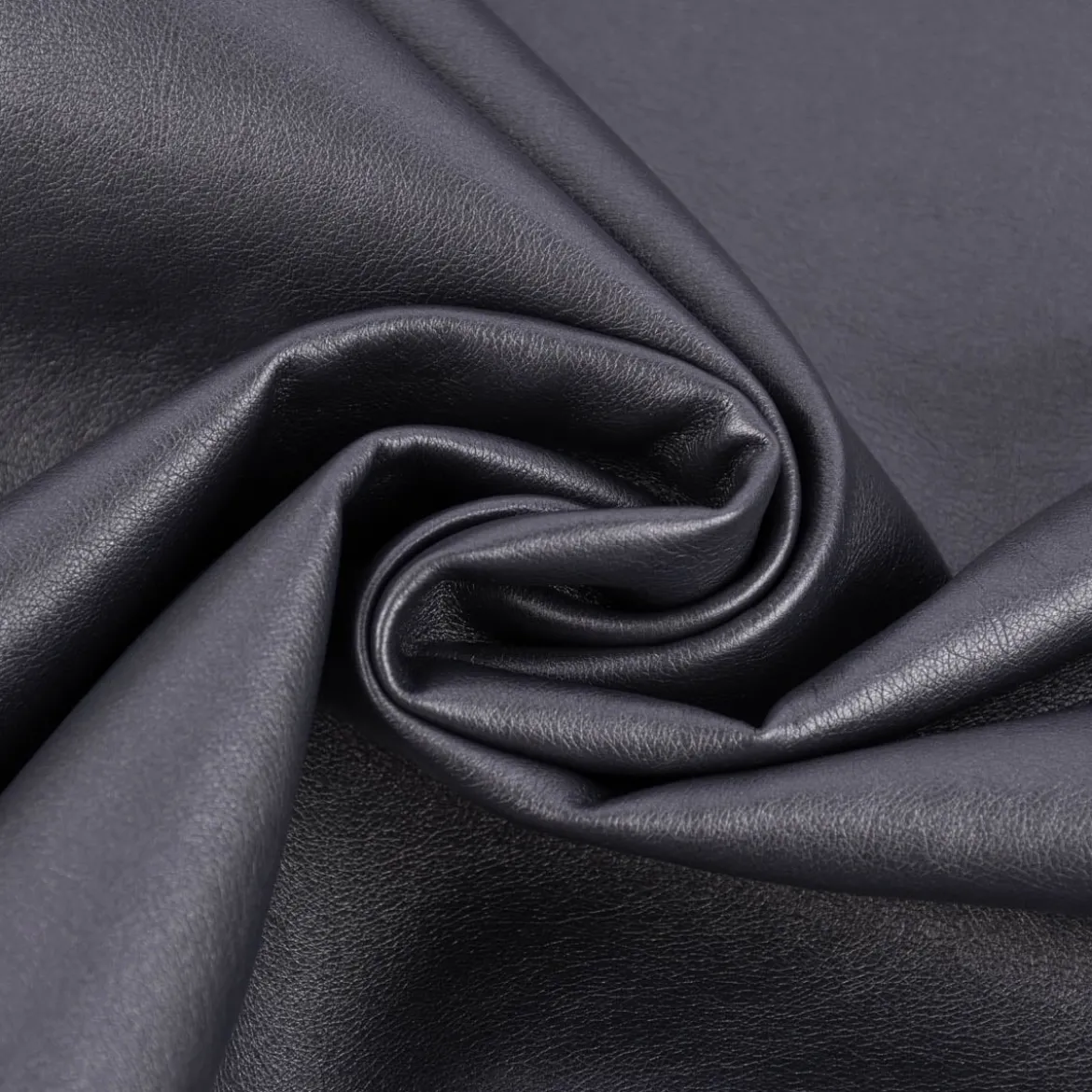 Bekleidungsstoff Kunstleder Lederimitat anthrazit metallic 1,4m Breite