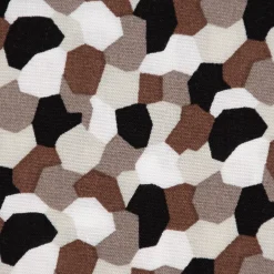 Bekleidungsstoff leichte Viskose grafische Punkte Kreise braun beige sand 1,40m Breite
