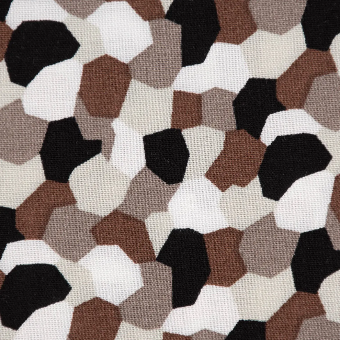 Bekleidungsstoff leichte Viskose grafische Punkte Kreise braun beige sand 1,40m Breite