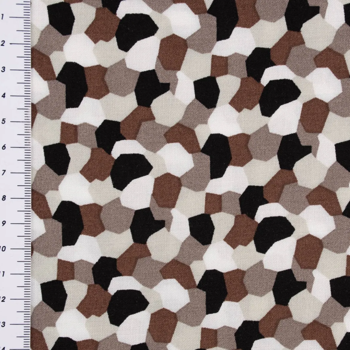 Bekleidungsstoff leichte Viskose grafische Punkte Kreise braun beige sand 1,40m Breite
