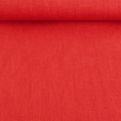 Bekleidungsstoff Leinen 255g pro qm einfarbig rot