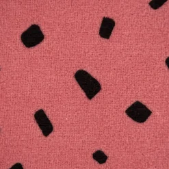 Bekleidungsstoff Nicky Tupfen Punkte dunkel altrosa schwarz 1,55m Breite
