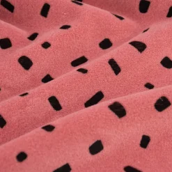 Bekleidungsstoff Nicky Tupfen Punkte dunkel altrosa schwarz 1,55m Breite