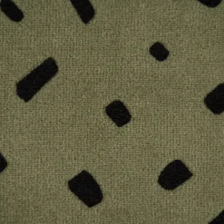 Bekleidungsstoff Nicky Tupfen Punkte altgrün schwarz 1,55m Breite