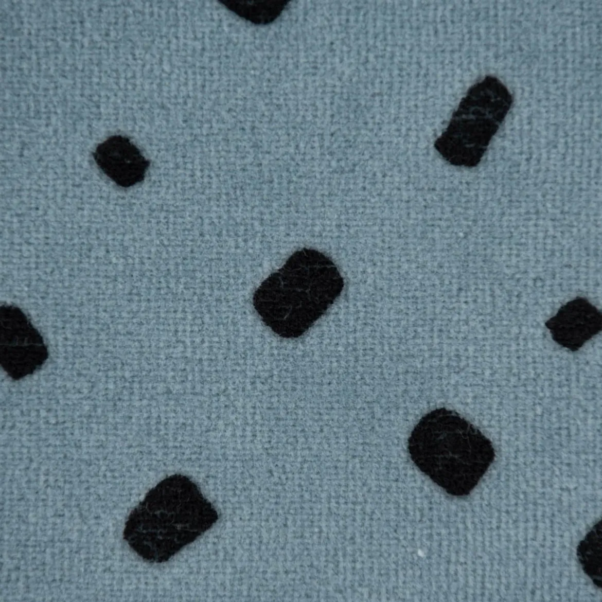 Bekleidungsstoff Nicky Tupfen Punkte jeansblau schwarz 1,55m Breite