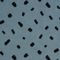 Bekleidungsstoff Nicky Tupfen Punkte jeansblau schwarz 1,55m Breite
