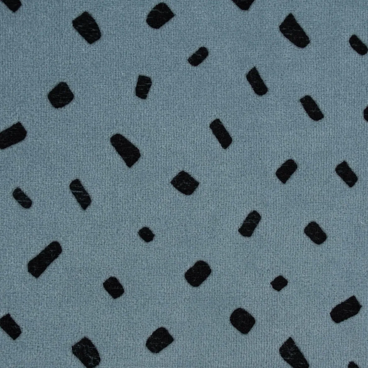 Bekleidungsstoff Nicky Tupfen Punkte jeansblau schwarz 1,55m Breite