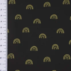 Bekleidungsstoff Polyester Regenbogen wasserabweisend reflektierend anthrazit gelb 1,4m Breite