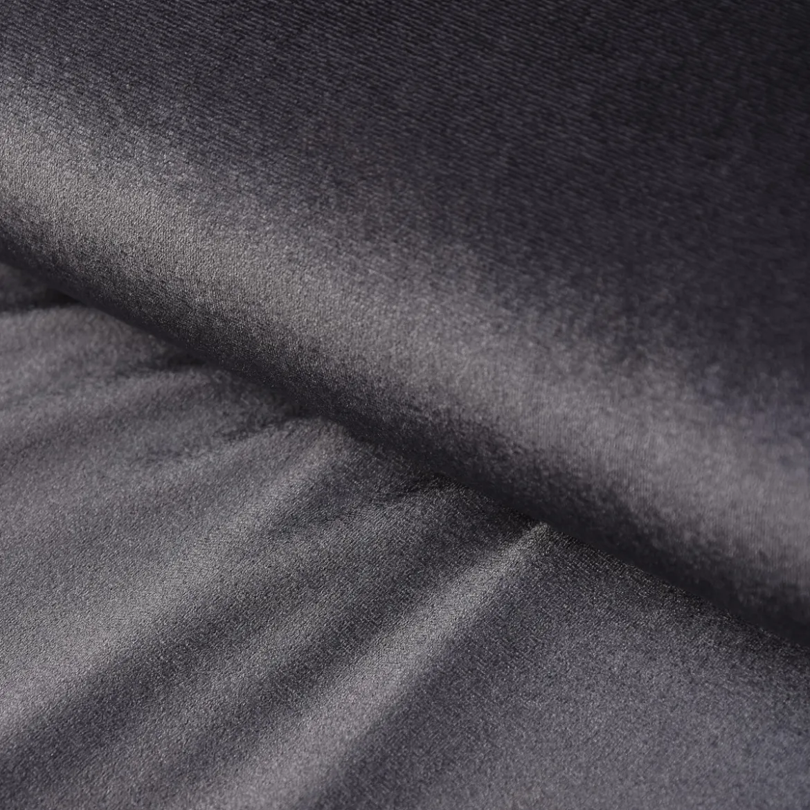 Bekleidungsstoff Samtstoff Stretchsamt einfarbig dunkelgrau 1,5m Breite