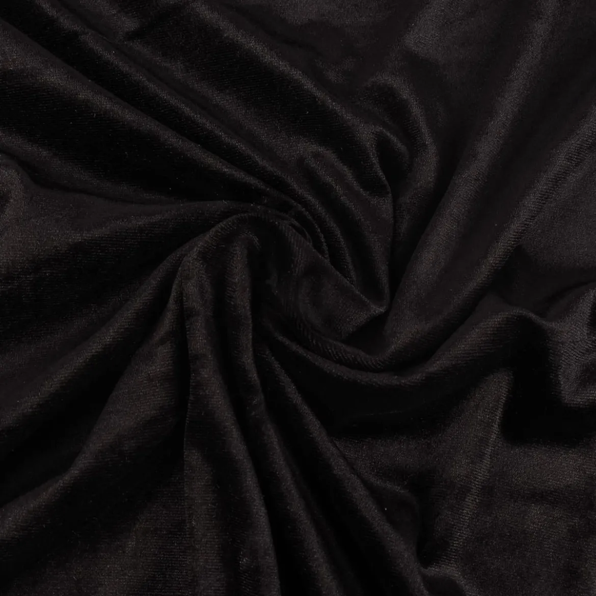 Bekleidungsstoff Samtstoff Stretchsamt einfarbig schwarz 1,5m Breite
