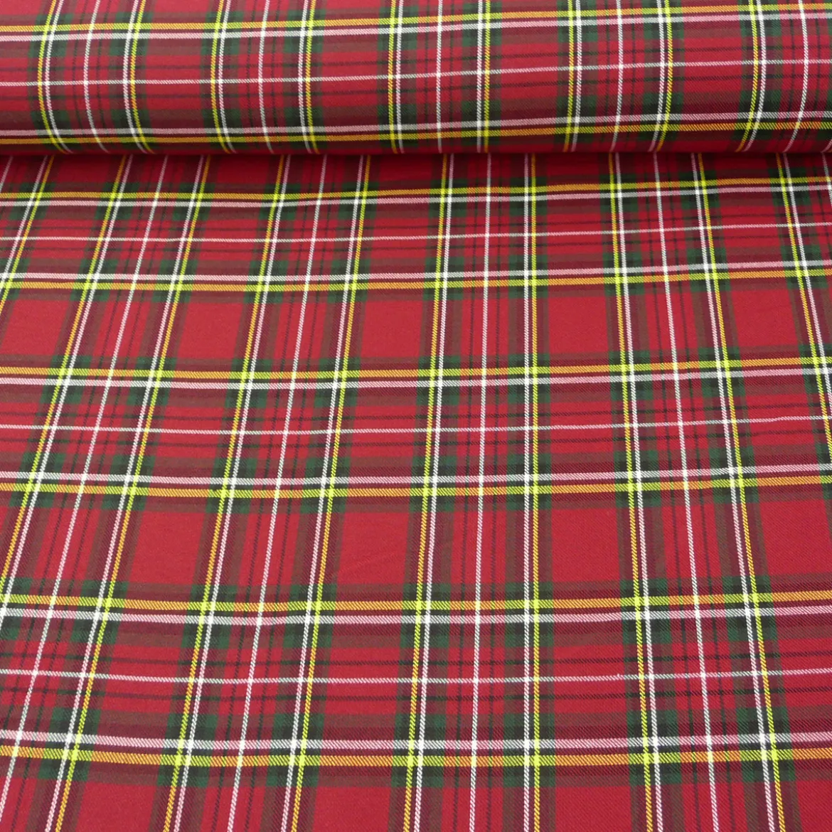 Bekleidungsstoff Schottenkaro Kariert rot 1,5m Breite