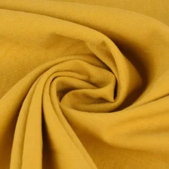 Bekleidungsstoff Sorona Leinen Stretch einfarbig ocker gelb 1,34m Breite
