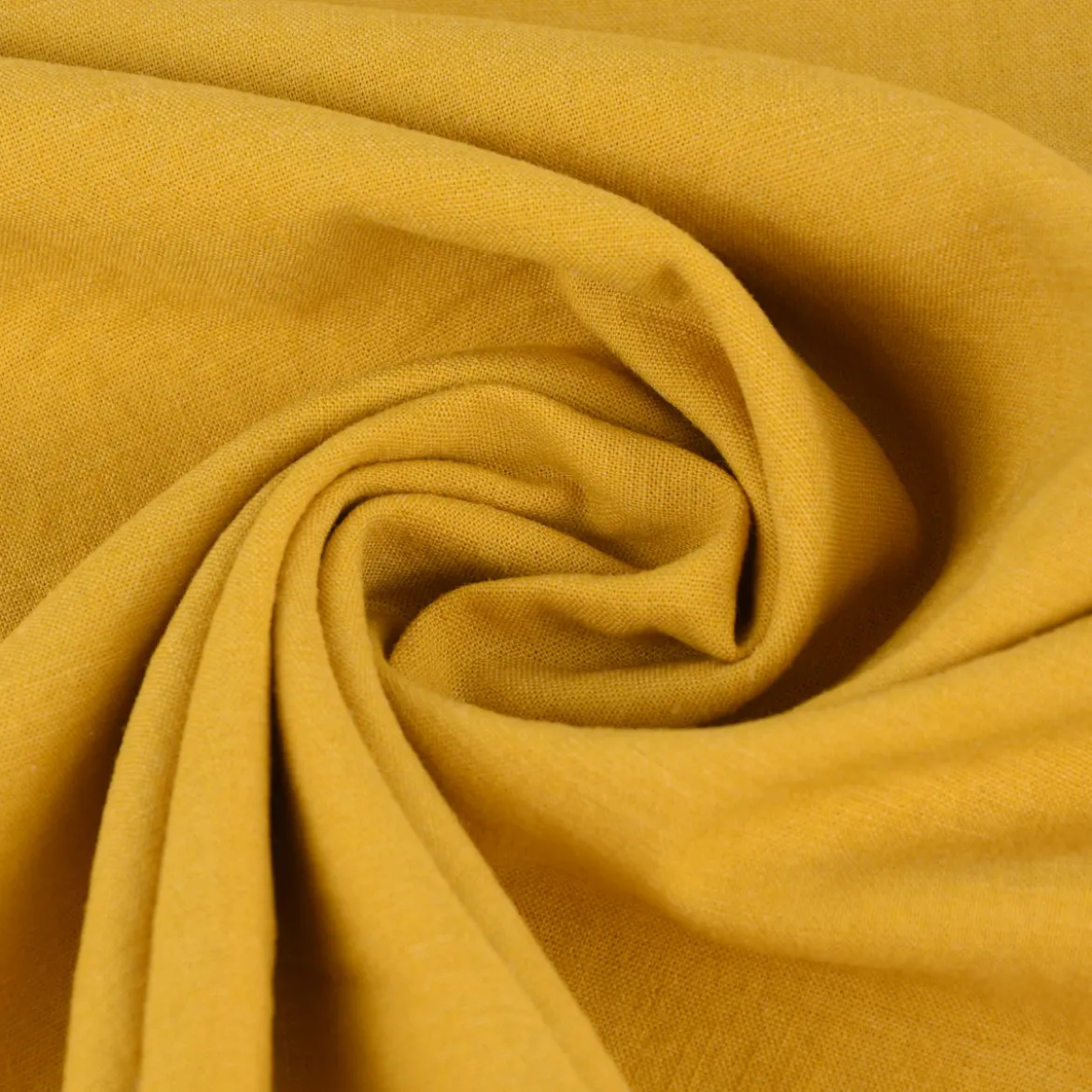 Bekleidungsstoff Sorona Leinen Stretch einfarbig ocker gelb 1,34m Breite