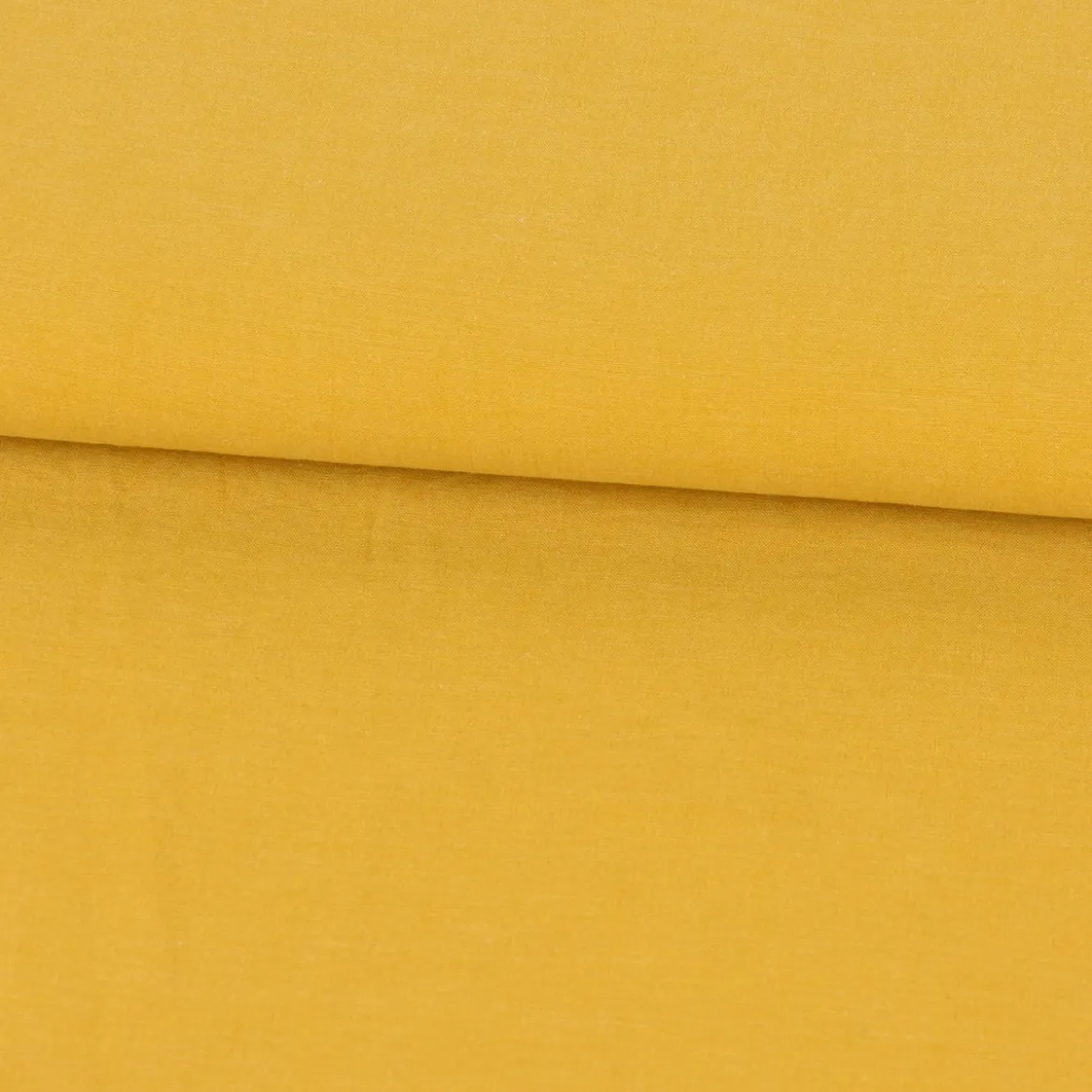 Bekleidungsstoff Sorona Leinen Stretch einfarbig ocker gelb 1,34m Breite