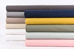 Bekleidungsstoff Sorona Leinen Stretch einfarbig grau 1,34m Breite