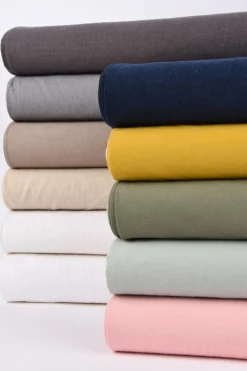 Bekleidungsstoff Sorona Leinen Stretch einfarbig beige 1,34m Breite