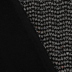 Bekleidungsstoff Stretch Lurex Pailletten Glitzer schwarz silberfarbig 1,45m Breite