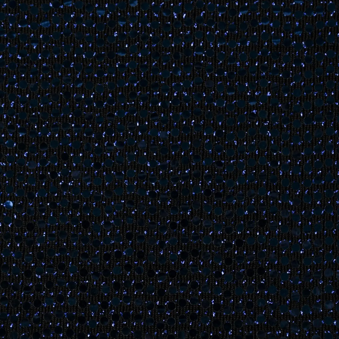 Bekleidungsstoff Stretch Lurex Pailletten Glitzer schwarz blau 1,45m Breite