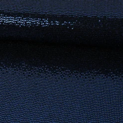 Bekleidungsstoff Stretch Lurex Pailletten Glitzer schwarz blau 1,45m Breite