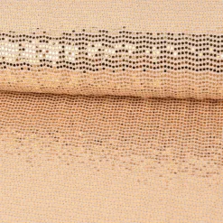 Bekleidungsstoff Stretch Lurex Pailletten Glitzer weiß goldfarbig 1,45m Breite