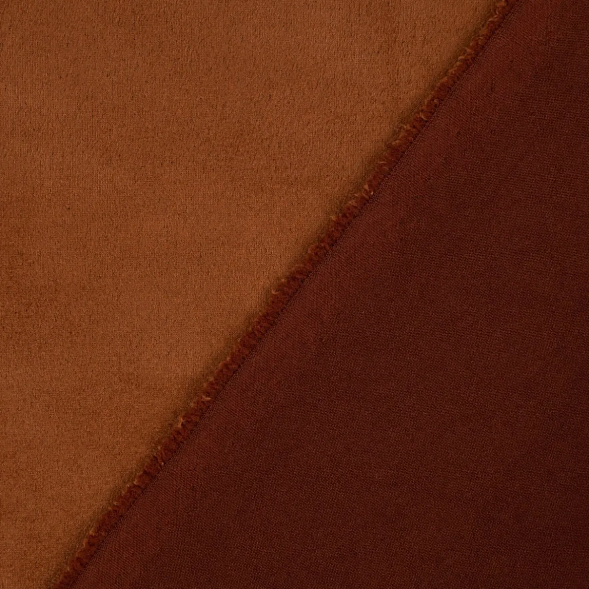 Bekleidungsstoff Stretch Wildlederimitat einfarbig cognac 1,5m Breite
